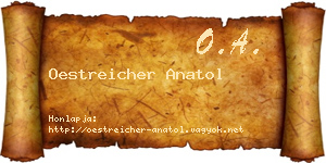 Oestreicher Anatol névjegykártya
